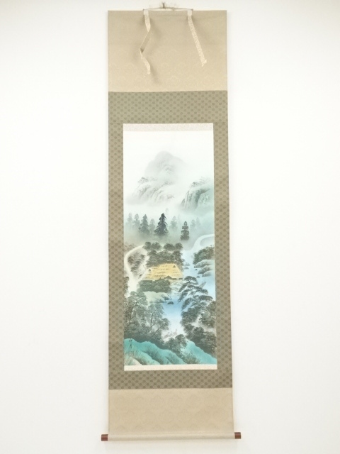 JAPANESE HANGING SCROLL / HAND PAINTED / LANDSCAPE 